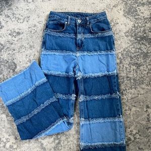 Ragged Priest Tri-Colored Flare Jeans